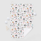 Cute Woodland Animals en Indian Boy Pattern Golfhanddoek (Insitu)