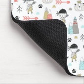 Cute Woodland Animals en Indian Boy Pattern Muismat (Hoek)