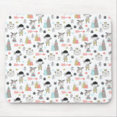 Cute Woodland Animals en Indian Boy Pattern Muismat (Voorkant)