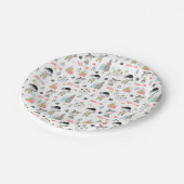 Cute Woodland Animals en Indian Boy Pattern Papieren Bordje (Gekanteld)