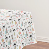 Cute Woodland Animals en Indian Boy Pattern Tafelkleed (Voorbeeld)