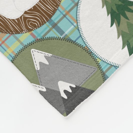 Cute Woodland Animals Fleece Deken (Hoek)