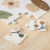 Cute Woodland Animals Floral Pattern Legpuzzel (Zijkant)