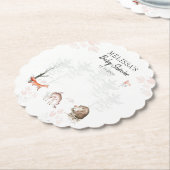 Cute Woodland Animals Forest Baby shower Kartonnen Onderzetters (Gekanteld)