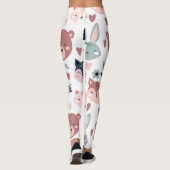 Cute Woodland Animals Forest Friends Nursery Leggings (Achterkant)