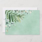 Cute Woodland Animals Forest Girl Baby shower Kaart (Achterkant)