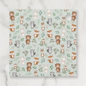 Cute Woodland Animals Forest Greeneral Neutral Bab Bedankjes Labels (Achterkant)