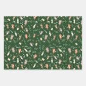 Cute Woodland Animals Forest Greenery Baby shower Inpakpapier Vel (Voorkant)