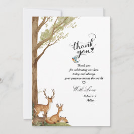Cute Woodland Animals Forest Thank You Card