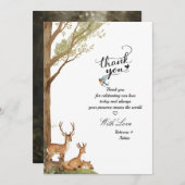 Cute Woodland Animals Forest Thank You Card (Voorkant / Achterkant)