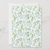 Cute Woodland Animals Greenery Baby shower Kaart (Achterkant)