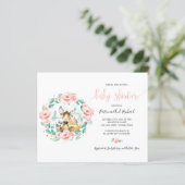 Cute Woodland Animals Greenery Budget Baby shower (Staand voorkant)