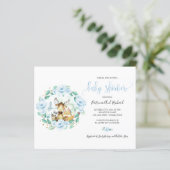 Cute Woodland Animals Greenery Budget Baby shower (Staand voorkant)