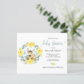 Cute Woodland Animals Greenery Budget Baby shower (Staand voorkant)