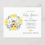 Cute Woodland Animals Greenery Budget Baby shower (Voorkant)