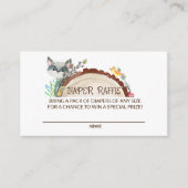 Cute Woodland Animals Greenery Diaper Raffle Informatiekaartje (Voorkant)