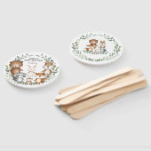 Cute Woodland Animals Greenery Wreatparty Favors Handwaaier (Niet-gemonteerd)