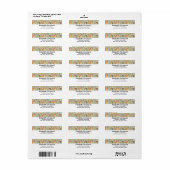 Cute Woodland Animals Illustrated Pattern Etiket (Full Sheet)