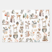 Cute Woodland Animals Inpakpapier Vel (Voorkant 2)
