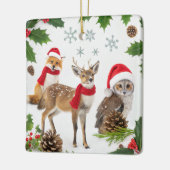 Cute Woodland Animals Keramisch Ornament (Links)