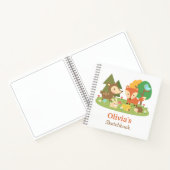 Cute Woodland Animals Kinder Gepersonaliseerd zakb Notitieboek (Binnen)