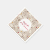 Cute Woodland Animals Nordic Pattern Birthday Servet (Hoek)