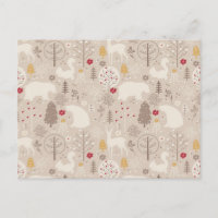 Cute Woodland Animals Nordic Pattern