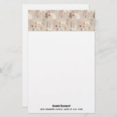 Cute Woodland Animals Nordic Pattern Briefpapier (Voorkant / Achterkant)