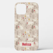 Cute Woodland Animals Nordic Pattern Case-Mate iPhone Case (Achterkant)