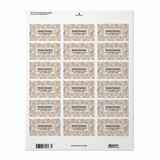 Cute Woodland Animals Nordic Pattern Etiket (Full Sheet)