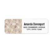 Cute Woodland Animals Nordic Pattern Etiket (Voorkant)