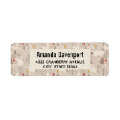 Cute Woodland Animals Nordic Pattern Etiket (Voorkant)