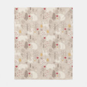 Cute Woodland Animals Nordic Pattern Fleece Deken (Voorkant)