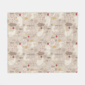 Cute Woodland Animals Nordic Pattern Fleece Deken (Voorkant (Horizontaal))