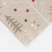 Cute Woodland Animals Nordic Pattern Fleece Deken (Hoek)