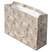 Cute Woodland Animals Nordic Pattern Groot Cadeauzakje (Achterkant Gekanteld)