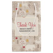 Cute Woodland Animals Nordic Pattern Hartelijk dan Klein Cadeauzakje (Achterkant)