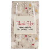 Cute Woodland Animals Nordic Pattern Hartelijk dan Klein Cadeauzakje (Voorkant)