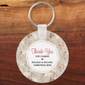 Cute Woodland Animals Nordic Pattern Hartelijk dan Sleutelhanger (Voorkant)