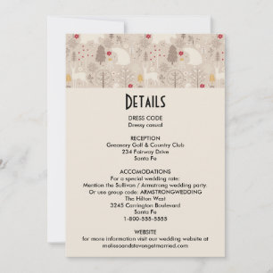 Cute Woodland Animals Nordic Pattern Kaart