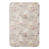 Cute Woodland Animals Nordic Pattern Kerstmis Badmat (Voorkant Verticaal)