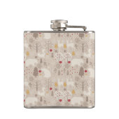 Cute Woodland Animals Nordic Pattern Kerstmis Heupfles (Achterkant)