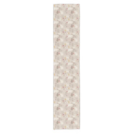 Cute Woodland Animals Nordic Pattern Kerstmis Korte Tafelloper