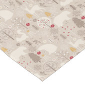 Cute Woodland Animals Nordic Pattern Kerstmis Korte Tafelloper (Hoek)