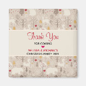 Cute Woodland Animals Nordic Pattern Kerstmis Magneet (Voorkant)