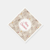 Cute Woodland Animals Nordic Pattern Kerstmis Servet (Hoek)