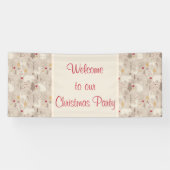 Cute Woodland Animals Nordic Pattern Kerstmis Spandoek (Horizontaal)