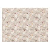 Cute Woodland Animals Nordic Pattern Kerstmis Tafelkleed (Voorkant (Horizontaal))