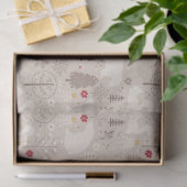 Cute Woodland Animals Nordic Pattern Kerstmis Tissuepapier (Geschenk)