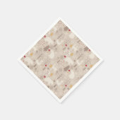 Cute Woodland Animals Nordic Pattern Servet (Hoek)